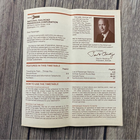 Amtrak National Train Timetables - 4/30/78 - 1978 Train Schedule. - Picture 4 of 5